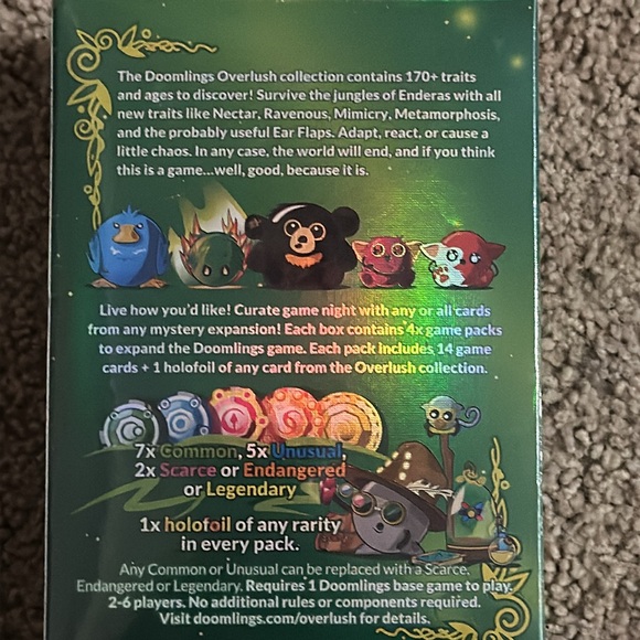 NEW Doomlings Overlush Mystery Expansion Box Holofoils Sealed Trading Cards - Picture 2 of 2
